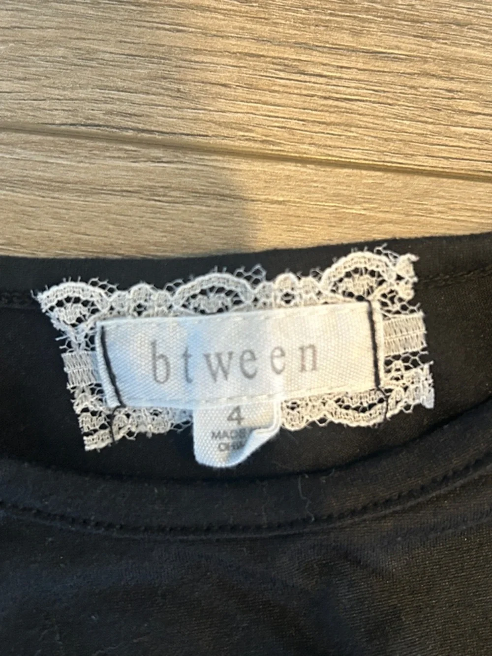 btween Black Long-Sleeve Top with Tan Floral Pants Set Size 4T - Picture 2 of 4